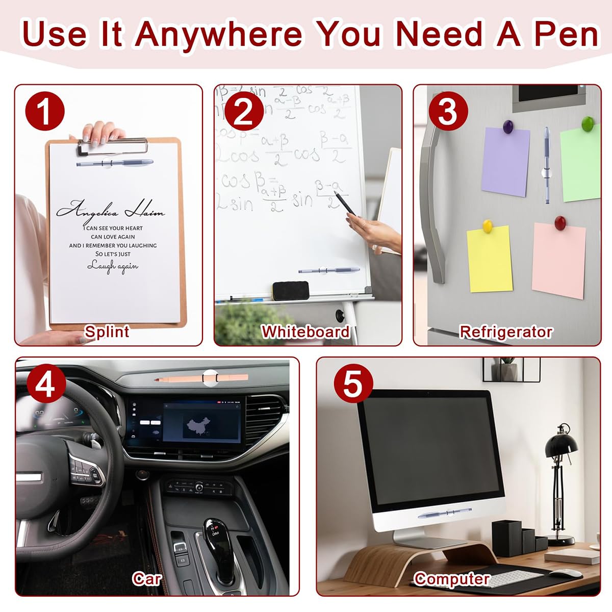 Amazon | 磁気ペンホルダー 4 個パック、ポータブルペンホルダー